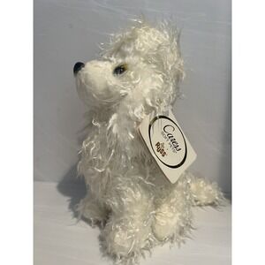 Vtg Russ Berrie COQUETTE Plush Caress Soft Pet White Poodle Dog  Tear Stain Tag